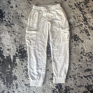 Adika White Cargo Joggers